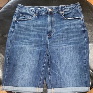 Blue Denim/bermuda Jean Shorts